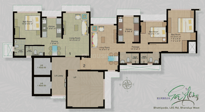 Project Image of 498.0 - 827.0 Sq.ft 1 BHK Apartment for buy in Tolaram Kukreja Gardens Wing B