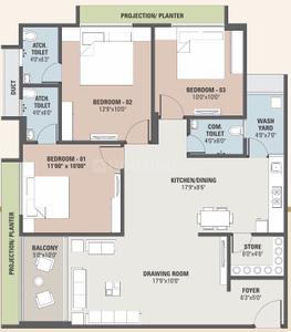Project Image of 1215 Sq.ft 2 BHK Apartment / Flat for sale in Janta Nagar for Rs. 5000000