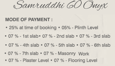 Project Image of 2000.0 - 2800.0 Sq.ft 3 BHK Apartment for buy in Samruddhi 60 Onyx