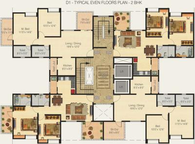 Project Image of 988.0 - 1483.0 Sq.ft 2 BHK Apartment for buy in Nyati Equatorial