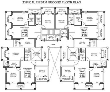 Project Image of 663.0 - 694.0 Sq.ft 2 BHK Apartment for buy in B&F Woods