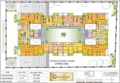 Project Image of 1215.0 - 9000.0 Sq.ft 3 BHK Apartment for buy in Mind Queenscourt
