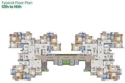 Project Image of 1598.0 - 1977.0 Sq.ft 3 BHK Apartment for buy in Veegaland Green Heights