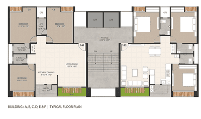 Project Image of 0.0 - 949.27 Sq.ft 3 BHK Apartment for buy in Santvan Seron