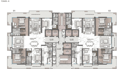Project Image of 2075.0 - 2770.0 Sq.ft 3 BHK Apartment for buy in Delphine
