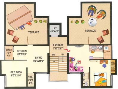 Project Image of 333.57 - 601.27 Sq.ft 1 BHK Apartment for buy in Parijat Vinayak Flats