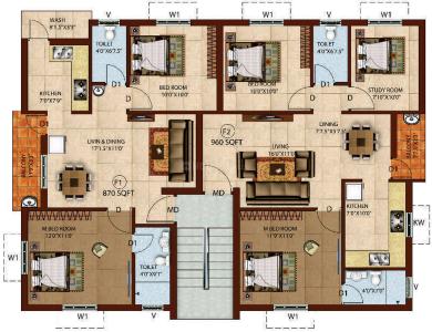 Project Image of 870.0 - 1000.0 Sq.ft 2 BHK Apartment for buy in GK Sunshine