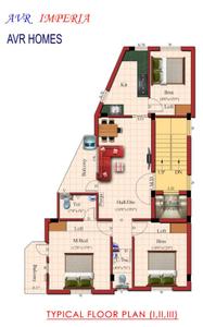 Project Image of 0.0 - 1250.0 Sq.ft 3 BHK Apartment for buy in AVR Imperia