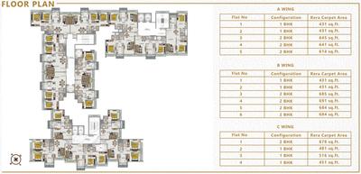 Project Image of 431.0 - 695.0 Sq.ft 1 BHK Apartment for buy in Sai Divine B And C