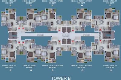 Project Image of 895.0 - 1395.0 Sq.ft 2 BHK Apartment for buy in Ajnara Khel Gaon Phase 1 Tower A B C And D