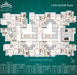 Project Image of 422.0 - 649.0 Sq.ft 1 BHK Apartment for buy in Adityaraj Majestic