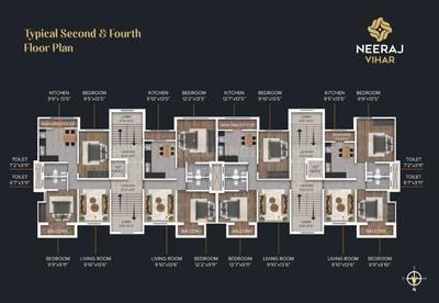 Neeraj Vihar 2 BHK Cluster Plan 1