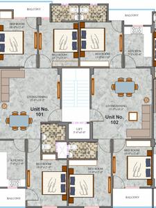 Project Image of 1250.0 - 1400.0 Sq.ft 3 BHK Apartment for buy in Shree Salasar Homes
