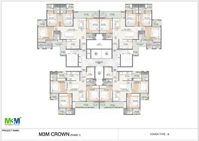 Project Image of 1605.0 - 2670.0 Sq.ft 3 BHK Apartment for buy in M3M Crown