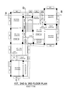 Mrigank  348 31 Netaji Subhas Chandra Bose Road Netaji Subhas Chandra Bose Cluster Plan from 1st to 3rd Floor 1