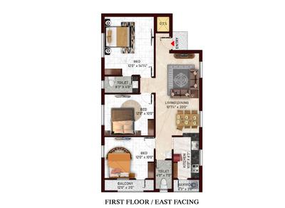 Project Image of 960.0 - 1171.0 Sq.ft 2 BHK Apartment for buy in Sai Guga