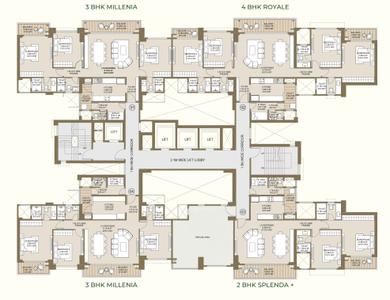 Project Image of 1073.17 - 1796.0 Sq.ft 2 BHK Apartment for buy in Crestoria Estate