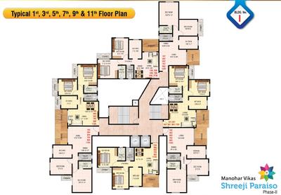 Project Image of 447.99 - 1154.11 Sq.ft 1 BHK Apartment for buy in Manohar Vikas Shreeji Paraiso Phase 2