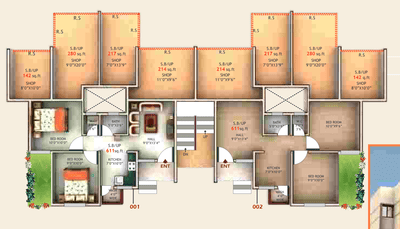 Project Image of 321.0 - 993.0 Sq.ft 1 RK Serviced Apartment for buy in Raju Kunawars My Town