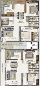 Project Image of 1375.0 - 1555.0 Sq.ft 2 BHK Apartment for buy in Sanvi Kowsalya Vidhaata