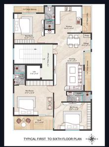 RM Sai Crest Sai Crest Cluster Plan from 1st to 6th Floor 1
