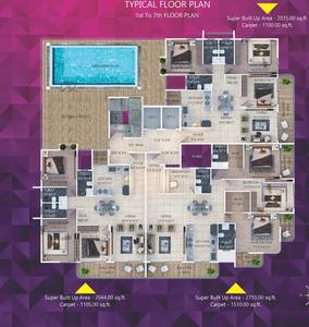Project Image of 1100.0 - 1510.0 Sq.ft 3 BHK Apartment for buy in Crestline 21 Royale
