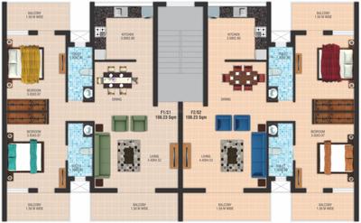 Project Image of 676.0 - 1165.0 Sq.ft 1 BHK Apartment for buy in P Four Square Greens