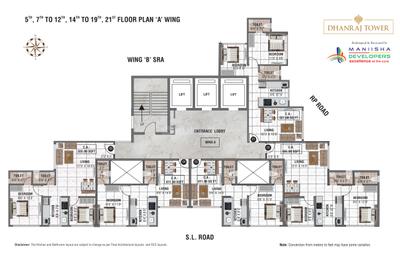 Project Image of 411.18 - 555.09 Sq.ft 1 BHK Apartment for buy in Manisha Dhanraj Tower