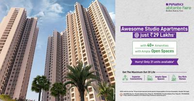 Project Image of 285.0 - 908.0 Sq.ft 1 RK Apartment for buy in Puraniks Abitante Fiore Phase 2B
