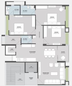 Project Image of 1036.0 - 1460.0 Sq.ft 3 BHK Apartment for buy in Shakti Awadh Prangan