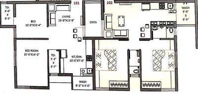 Project Image of 451.33 - 498.05 Sq.ft 2 BHK Apartment for buy in Ghanshayam Habitat