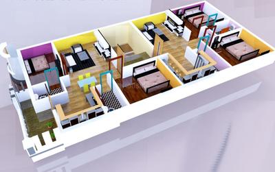 Mothis Castle Castle Cluster Plan for 3D Typical  Floor 1