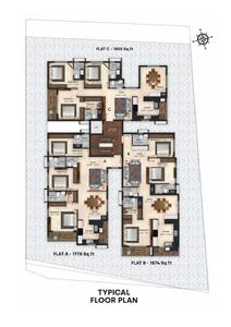 Project Image of 1778.0 - 1874.0 Sq.ft 3 BHK Apartment for buy in Salma Panache Residences