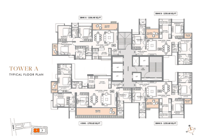 Project Image of 1235.6 - 1793.82 Sq.ft 3 BHK Apartment for buy in Austin Aurus
