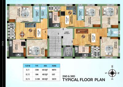 Project Image of 836.0 - 939.0 Sq.ft 2 BHK Apartment for buy in BC Bluebell