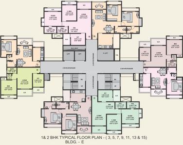 Project Image of 0.0 - 691.0 Sq.ft 2 BHK Apartment for buy in Arihant City Phase II E Building