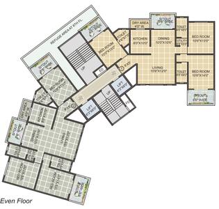 Project Image of 971.0 - 2488.0 Sq.ft 3 BHK Apartment for buy in Anmol Nayantara City One Phase 2