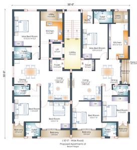 Project Image of 1015.04 - 1036.89 Sq.ft 3 BHK Apartment for buy in Pushkar Aditya