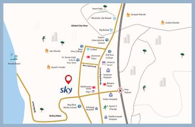 Project Image of 850 Sq.ft 3 BHK Apartment / Flat for sale in Virar West for Rs. 8500000