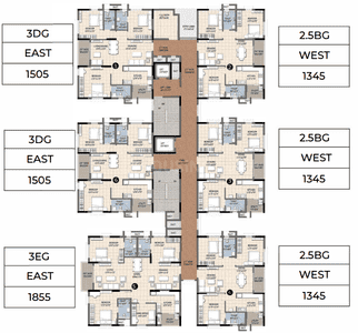 Project Image of 1255 Sq.ft 2 BHK Apartment / Flat for sale in Nallagandla for Rs. 12800000