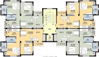 Project Image of 735.0 - 984.0 Sq.ft 2 BHK Apartment for buy in Shrachi Renaissance Smart Homes