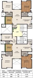 Project Image of 624.0 - 1392.0 Sq.ft 3 BHK Apartment for buy in Pandit Mohor