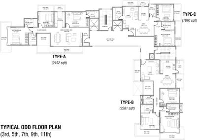 Project Image of 1690.0 - 2352.0 Sq.ft 2.5 BHK Apartment for buy in LGCL Luxuriate