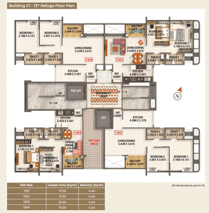 Project Image of 586.63 - 764.24 Sq.ft 2 BHK Apartment for buy in Kumar Princetown Tower C1