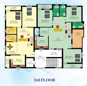 Project Image of 906.0 - 1278.0 Sq.ft 2 BHK Apartment for buy in Live INIYA