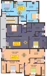 Project Image of 446.0 - 1088.0 Sq.ft 1 BHK Apartment for buy in Vikaan Sai Avighna