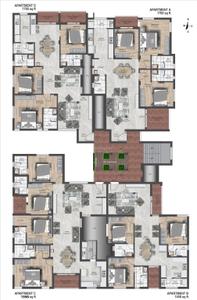 Project Image of 1350.0 - 1998.0 Sq.ft 3 BHK Penthouse for buy in Rams Foliage