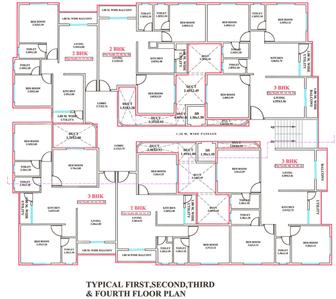 VST Abhimanshri Flat Abhimanshri Flat Cluster Plan from 1st to 4th Floor 1