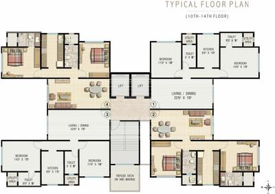 Project Image of 600.0 - 875.64 Sq.ft 2 BHK Apartment for buy in Shubham Solitude