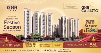 Project Image of 1195.0 - 1775.0 Sq.ft 2 BHK Apartment for buy in GHR Callisto